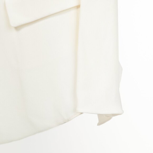 Chloe "Milk" Iconic Crepe Bell-Sleeve Open-Front Blazer - Picture 6 of 11